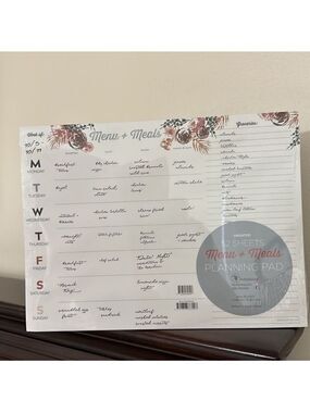 TF 52 Sheets Menu & Meals Calendar Planning Pad